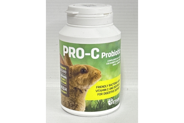 Vetark Pro-C Probiotic 100g Powder - Prebiotic & Probiotic With Added Vitamins For Rabbits & Other Small Mammals