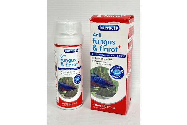 Interpet Anti Fungus and Finrot Aquarium Fish Treatment, 100 ml | Damaged Outer Box