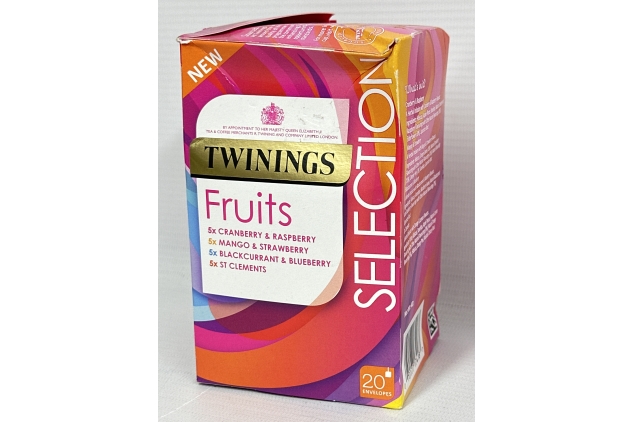 Twinings Fruits Selection, 4 X 20 Tea Bags = 80 Teabags Total | Damaged Outer Packaging