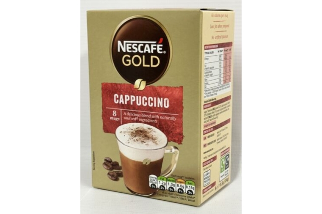 Nescafe Gold Cappuccino Instant Coffee 8 Sachets | Pack of 6 | 48 Servings