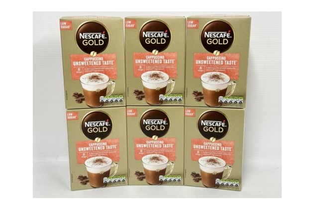 Nescafe Gold Unsweetened Cappuccino Taste Instant Coffee 8 X 6 Sachet 48 Serving