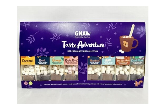 Gnaw Taste Adventure Hot Chocolate Shot Collection Gift Set 8 Assorted Flavours