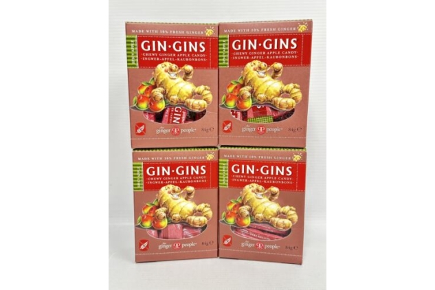 Gin Gins Chewy Ginger Spicy Apple Candy Sweet 4 X 84g Packs | The Ginger People