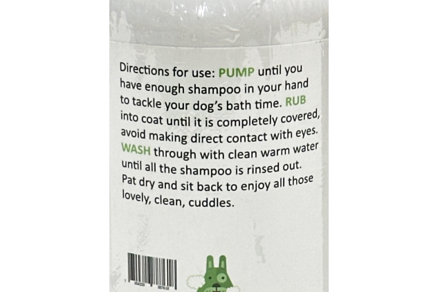 Dog Shampoo 475ml. Vegan, Only Natural Dog Shampoo Made From Plants. For All Types Of Skin, Ethically sourced Ingredients In A Fully Recyclable Pump Bottle.