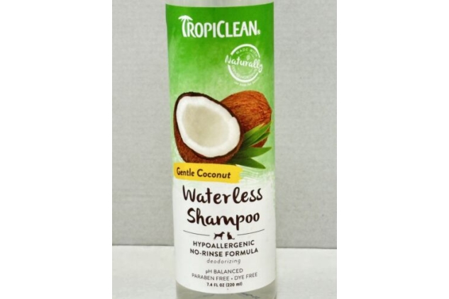 Tropiclean Waterless Shampoo Hypoallergenic 220ml Coconut Shampoo for Dog Cat