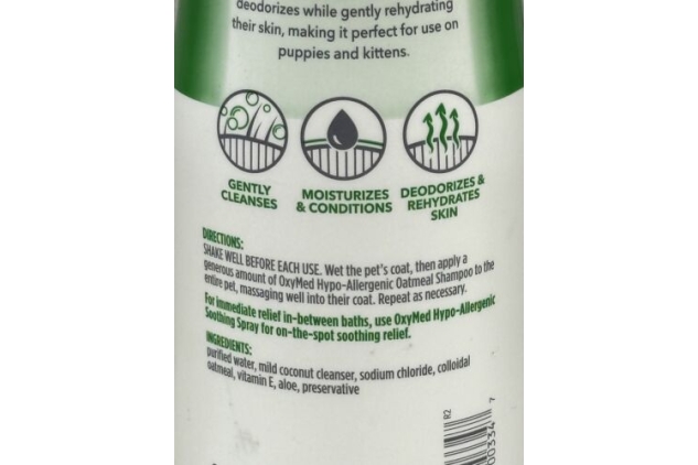 TropiClean OxyMed Medicated Dog Shampoo Gentle Itch Relief Sensitive Skin 592ml