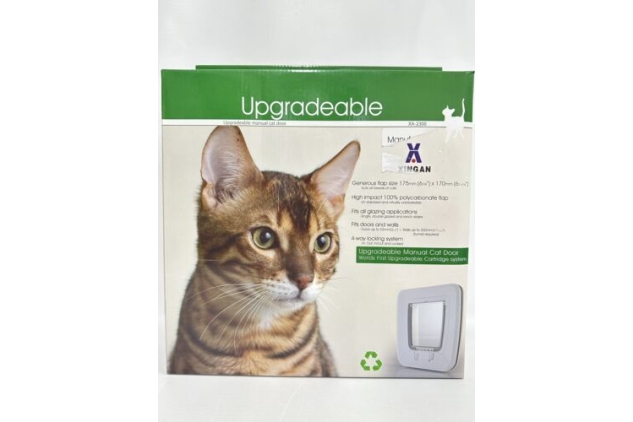 Upgradeable Manual Cat Door Flap Adjustable Frame Compatible With Most Doors