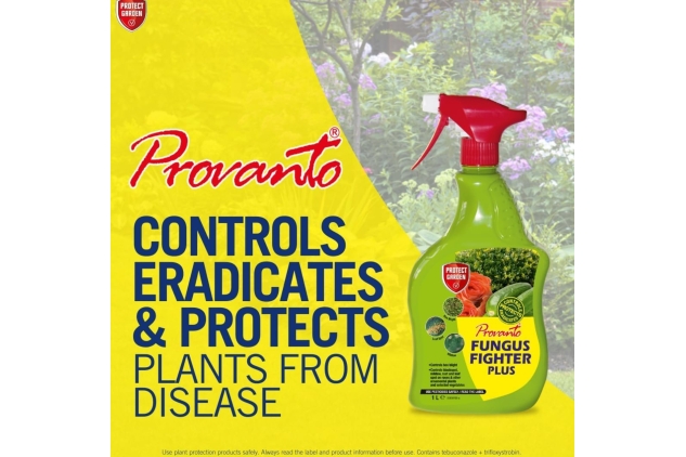 Provanto - Fungus Fighter Plus - Ready to Use Fungicide, Use Indoor & Outdoor on Flowers, Fruit & Veg, Shrubs - 1 Litre Trigger Spray Bottle