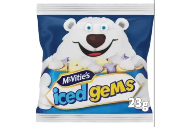 McVitie's Minis Bulk Box Biscuits - Gingerbread Men, Iced Gems and Penguins, 572 g (28 Packs) BEST BEFORE DATE 11/05/2024