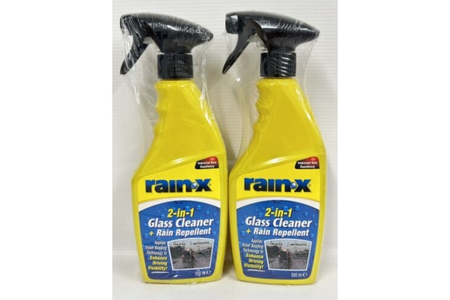 Rain-X 88199500 2-in-1 Rain Repellent and Glass Cleaner Trigger Spray 2 X 500ml