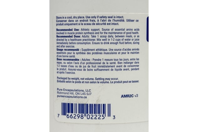 Pure Encapsulations Amino Replete Powder 240g Tub | EXP DATE 03/2025