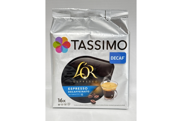 TASSIMO L'OR Espresso Decaf Coffee Capsules T-Discs Pods 5 Pack, 80 Drinks | Decaffeinato Intensity 6