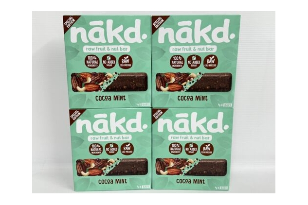 Nakd Cocoa Mint Fruit & Nut Bars Vegan Chocolate Alternative 16 X 35g