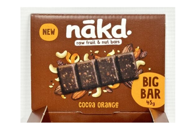 Nakd Cocoa Orange Fruit & Nut BIG BAR Vegan Chocolate Alternative 16 X 45g