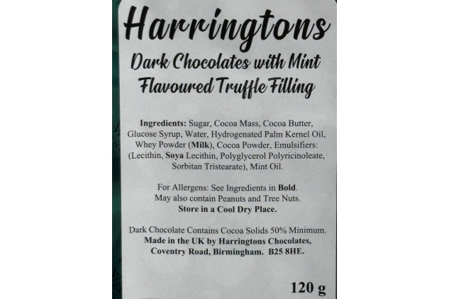 Walkers DARK Chocolates With Mint Flavoured Truffle Fillings 2 X 120g Packs