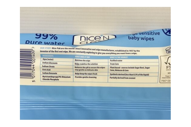 Nice N Clean Pure Baby Wipes Soft Thick & Large 10 X 60 Packs | 99% Water