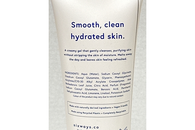 Sixways Hi-drating Daily Cleanser: Hydrating and Nourishing Vegan Wash with Aloe Vera, Made in the UK, For All Skin Types, 125ml