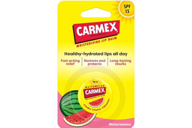 CARMEX Watermelon SPF15 Lip Balm Pot (7.5g) Soothes, Relieves & Moisturises Lips