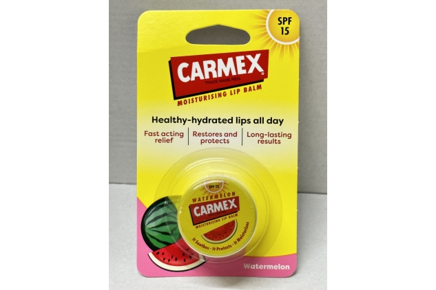 CARMEX Watermelon SPF15 Lip Balm Pot (7.5g) Soothes, Relieves & Moisturises Lips