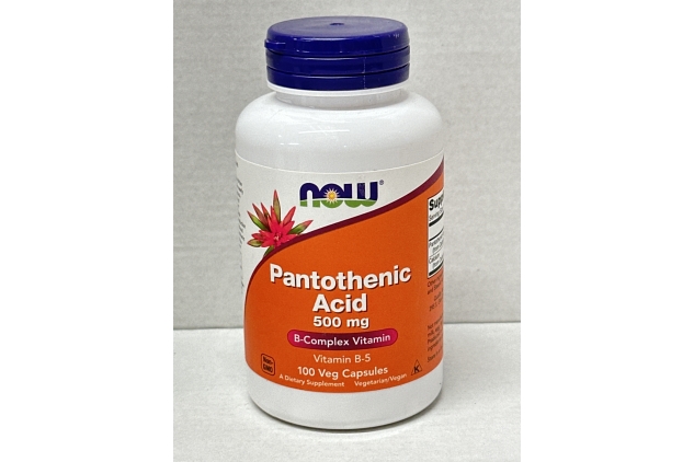 Now Foods, Pantothenic Acid, 500mg, 100 Vegan Capsules | BEST BEFORE DATE 31/01/2024