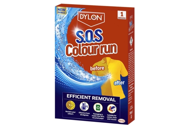 Dylon S.O.S Color Run Dye 75 ml - 1 Application (Pack of 1) Infuse Fabrics with Vibrancy Using Dye, Rejuvenate and Refresh Textiles Fabric effortlessly