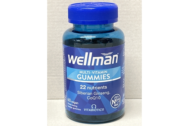 Vitabiotics Wellman Multi-Vitamin Gummies | 60 Orange Flavoured Gummies | Vegan