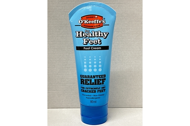 O'Keeffe's Healthy Feet, 80ml – Foot Cream for Extremely Dry, Cracked Feet | Instantly Boosts Moisture Levels, Creates a Protective Layer & Prevents Moisture Loss