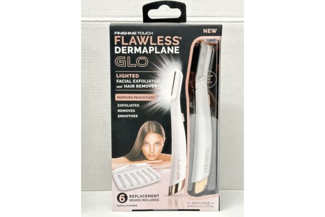 JML Finishing Touch Flawless Dermaplane GLO Facial Exfoliator & Hair Remover