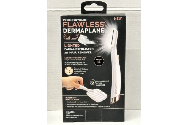 JML Finishing Touch Flawless Dermaplane GLO Facial Exfoliator & Hair Remover