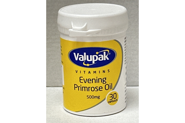 Valupak Vitamins | Evening Primrose Oil 500mg | 30 Capsules