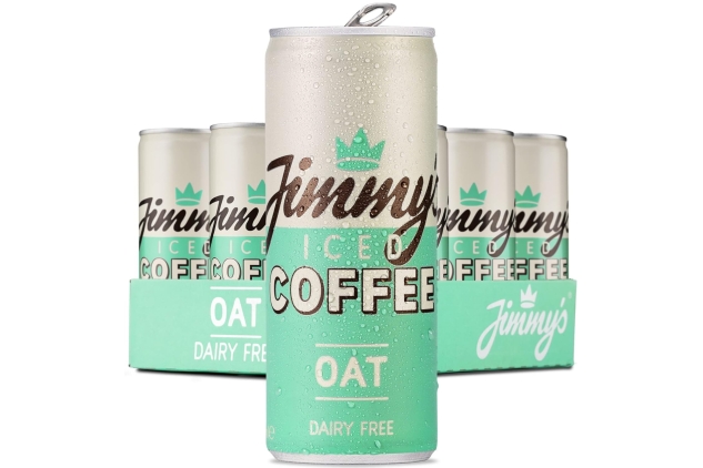 Jimmy's Iced Coffee Oat Slim Can 12 X 250ml Multipack - Dairy Free Vegan Iced Latte Coffee Case | Best Before Date 16/06/2024