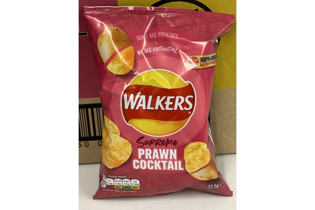 Walkers Prawn Cocktail Crisps Full Box 32 x 32.5g | Best Before Date 18/05/2024