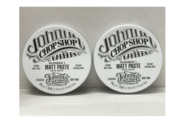 Johnnys Chop Shop Barbers Number 1 Matt Paste Strong Hold 75g Tin (Pack Of 2)