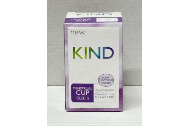 Kind Organic Menstrual Cup Size 2 Hypoallergenic Comfortable & Reuseable Soft