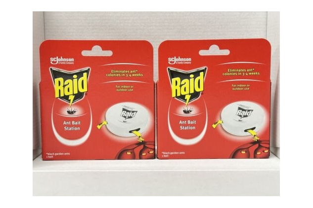 Raid Ant Bait Station For Indoor & Outdoor Use (Pack Of 2) Summer Essential