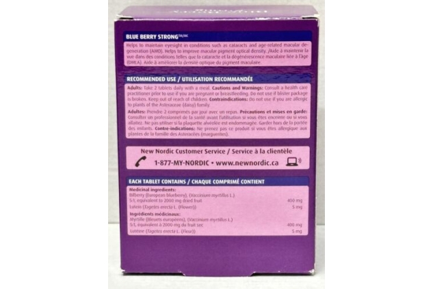 Blue Berry Strong | 120 Tablets | New Nordic