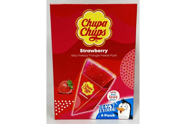 Chupa Chups Strawberry Eezy Freezzy Triangle Freeze Pops 4 X 8 Pack