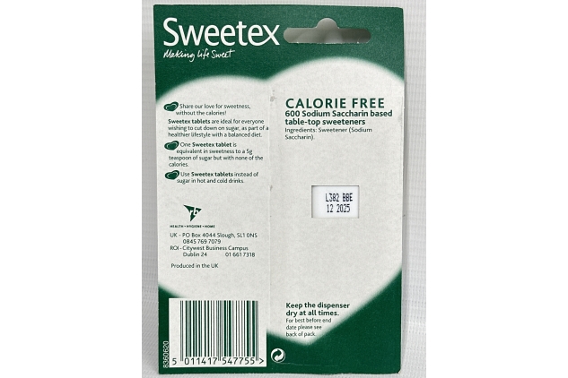 Sweetex Calorie Free Sweetener, 600 Tablets (Pack of 2)