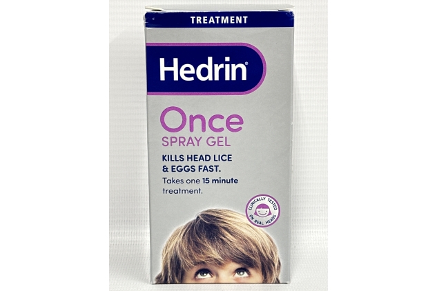 Hedrin Head Lice Spray, Fast, No Fuss Lice & Nit Treatment, Kills Head Lice & Eggs in 5 Minutes, Clinically Tested, 1 x 60ml (2 x 30ml Treatments)