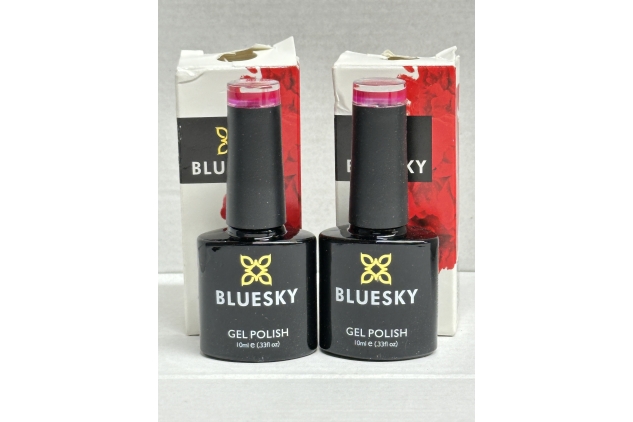 2 X Bluesky Gel Polish Cranberry Neon 18 Gel Polish Red Dark Red 10ml