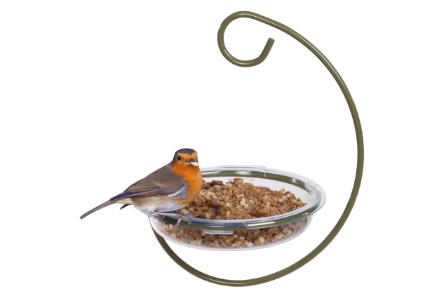 Mealworm and Robin bird feeder - Jacobi Jayne Easy-Clean Hanging Treat Dish - Ideal for Bird Seed, Mealworms & table scraps - Hanging bird feeder for wild bird food (Hanging Treat Dish)