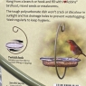 Mealworm and Robin bird feeder - Jacobi Jayne Easy-Clean Hanging Treat Dish - Ideal for Bird Seed, Mealworms & table scraps - Hanging bird feeder for wild bird food (Hanging Treat Dish)