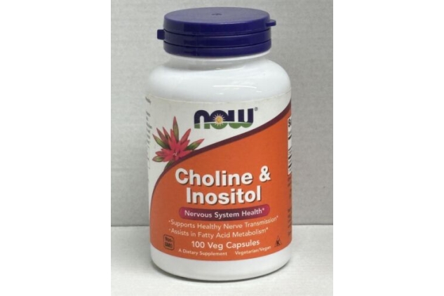 NOW Foods, Choline & Inositol 500mg | 100 Capsules Support Nervous System Health