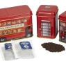 English Teas British Traditions London Bus 3x Mini Tea Tin Gift Pack with Teabags & Loose-Leaf Tea (Pack Of 2)