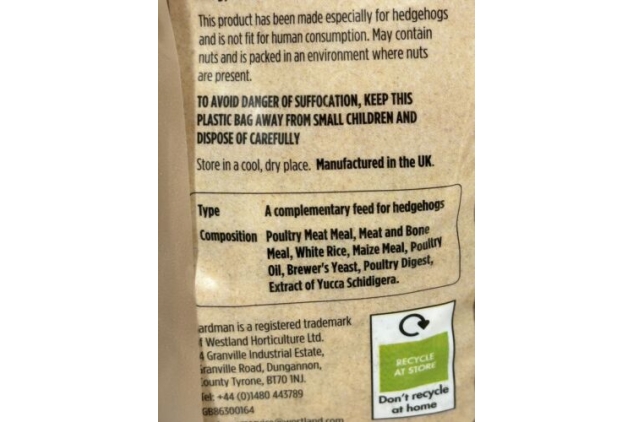 Hedgehog Food 650g Bag Balanced Nutritious Biscuit Bites | Gardman