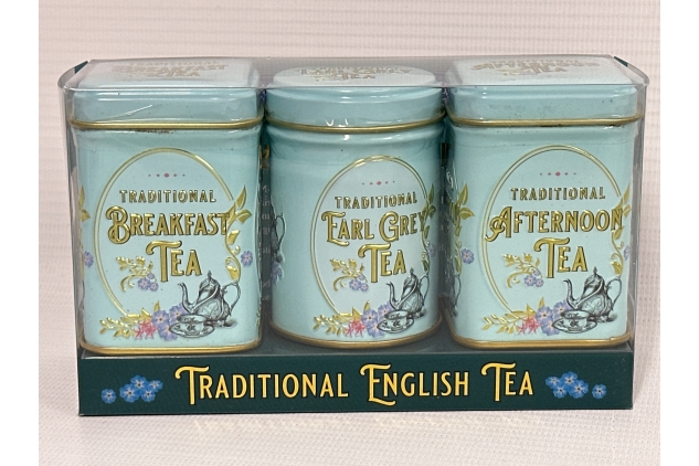 English Teas Vintage Victorian Tea Tins with loose-leaf tea (Pack of 2)