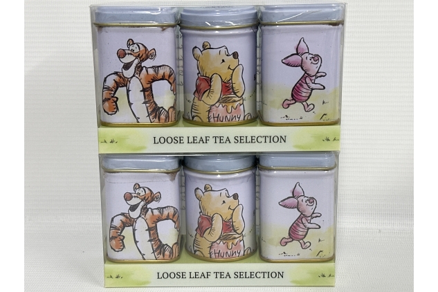 English Teas Winnie the Pooh & Friends 3x Mini Tea Tins with English Loose Leaf Tea (Pack Of 2)