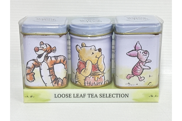 English Teas Winnie the Pooh & Friends 3x Mini Tea Tins with English Loose Leaf Tea (Pack Of 2)