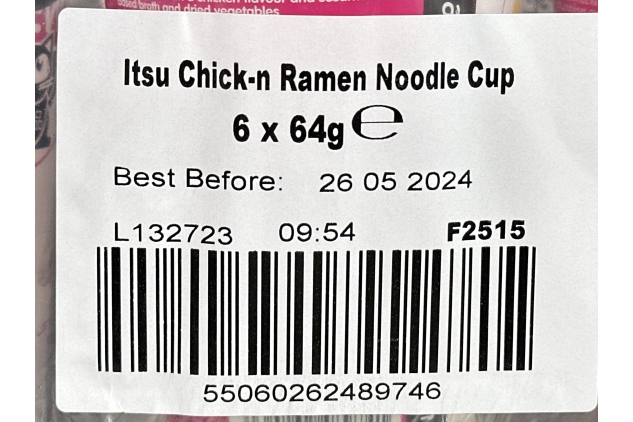 Itsu Chick-n Ramen Flavour Rice Noodles | Instant Rice Noodles Multipack Cup | (Pack of 5) Best Before Date 26/05/2024