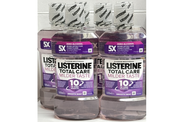 Listerine Total Care Milder Taste (Zero Alcohol) Antibacterial Mouthwash 6 X 500ml